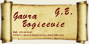 Gavra Bogičević vizit kartica